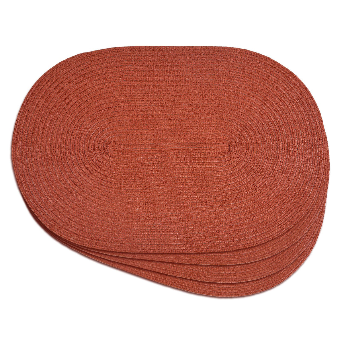 Placemats Set of 6, Woven Oval Braided Dining Table Mats(Brown)