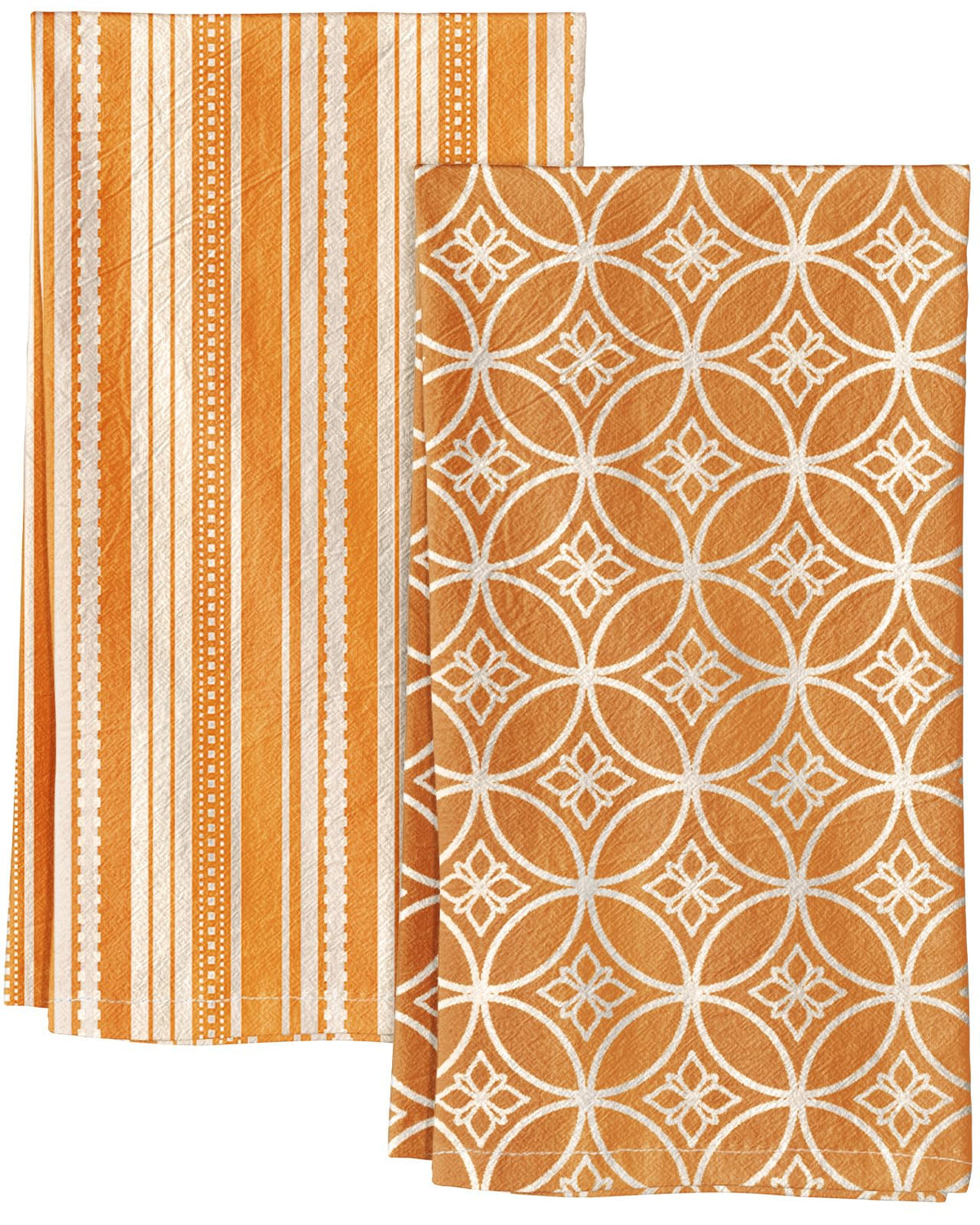 Miss Adola 2 Pack 150GSM Flour Sack Kitchen Towels, Beige Daisy