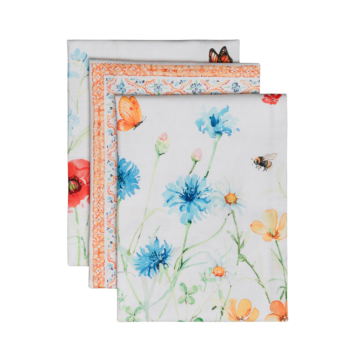 Maison d' Hermine Kitchen Towels Set of 3 Reusable 100% Cotton 27.50" x 20"