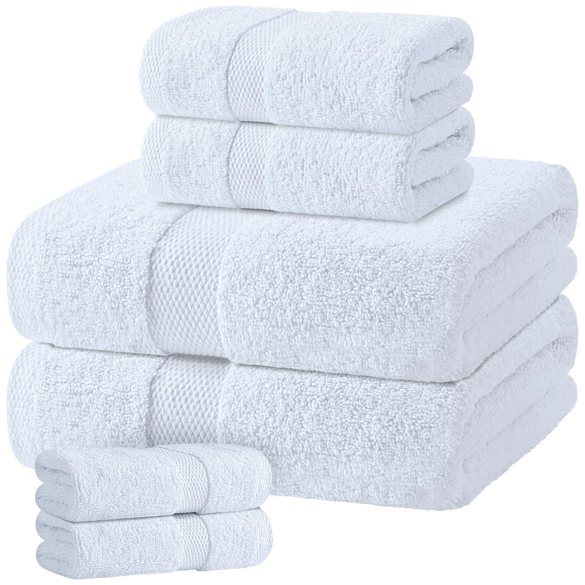 Premium Dish Towels for Kitchen, 8 Pack, 16x26 - 100% Cotton Kitchen Towels with Hanging Loop, Ultra Absorbent and Thick 410 GSM, Multicolor