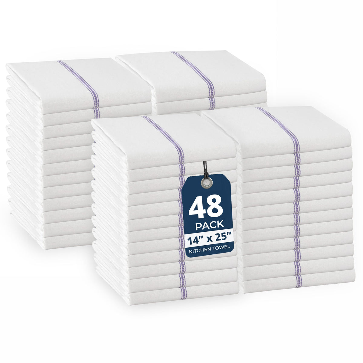 LANE LINEN Dish Towels 100% Cotton Absorbent Lint-Free 6 Pack