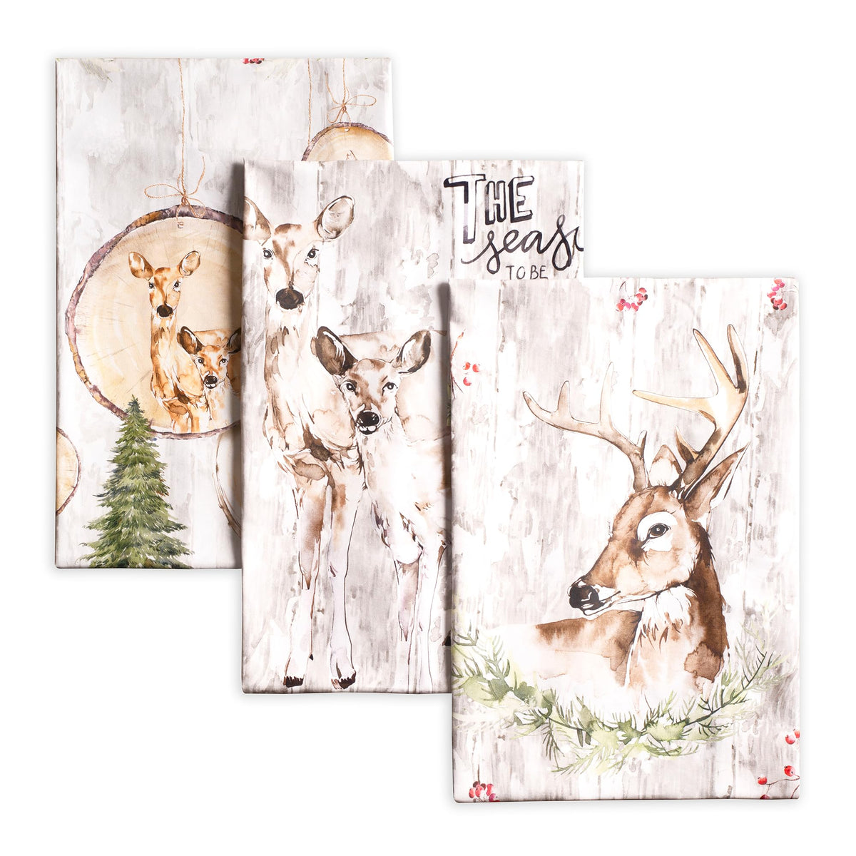 Maison d' Hermine Kitchen Towels Set of 3 Reusable 100% Cotton 27.50" x 20"