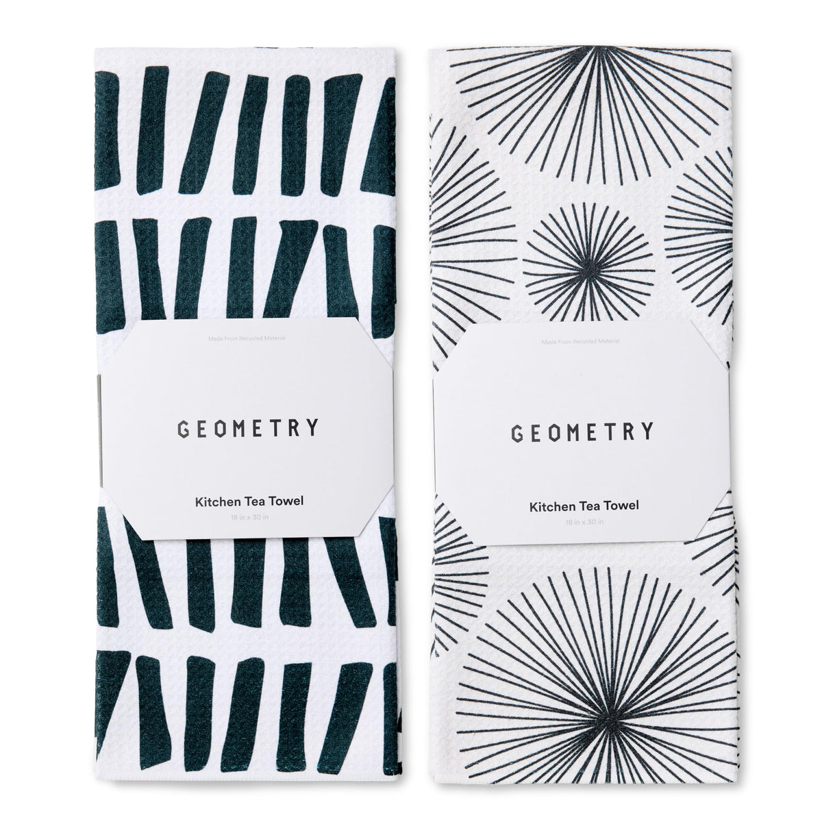 GEOMETRY Kitchen Tea Towels - Quick Dry Microfiber Dish Towels for Kitchen Every Bloom, 18" x 30" 2 Pack