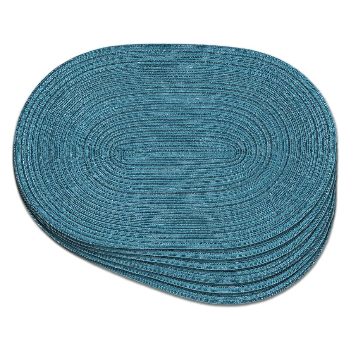Placemats Set of 6, Woven Oval Braided Dining Table Mats(Brown)