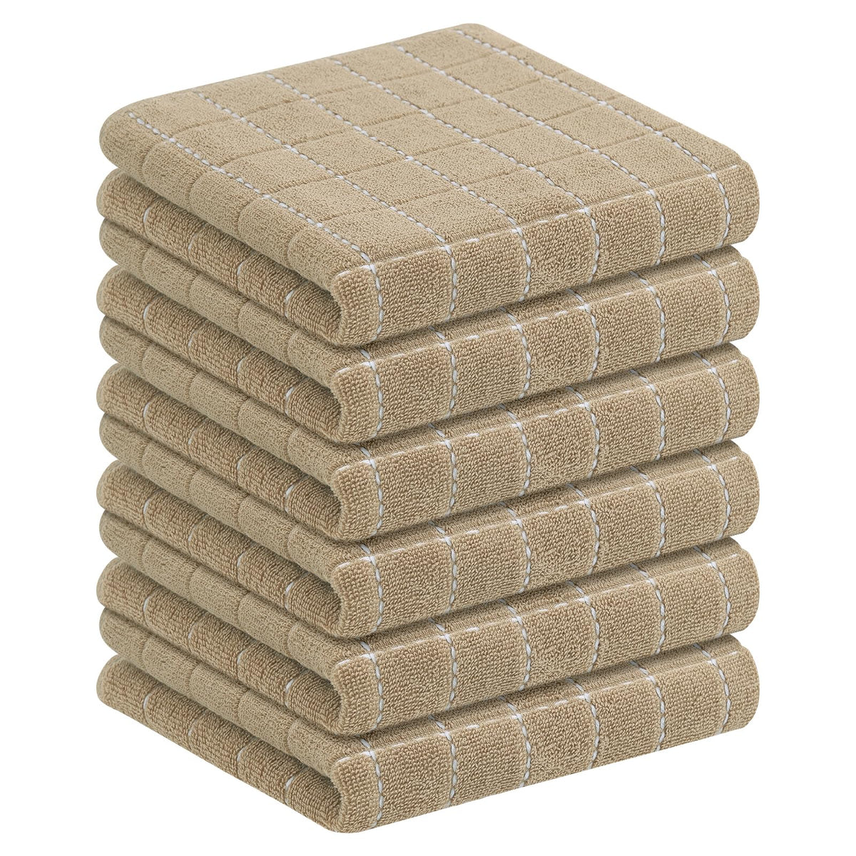 Homaxy 100% Cotton Terry Kitchen Towels, 4 Pack, Black
