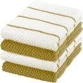 DecorRack 100% Cotton Terry Kitchen Towels, 16 x 19 in, Capuccino (4 Pack)