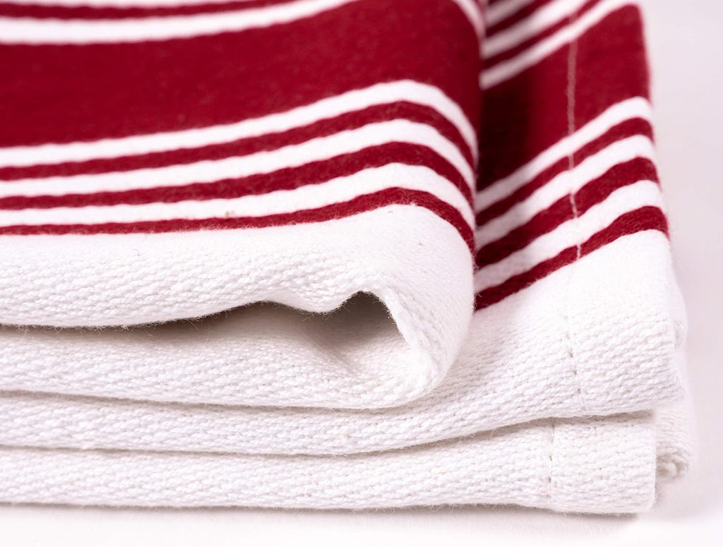 KAF Home Kitchen Towels, Set of 4 Absorbent, Durable and Soft Towels | Perfect for Kitchen Messes and Drying Dishes, 18 x 28 – Inches, Wine