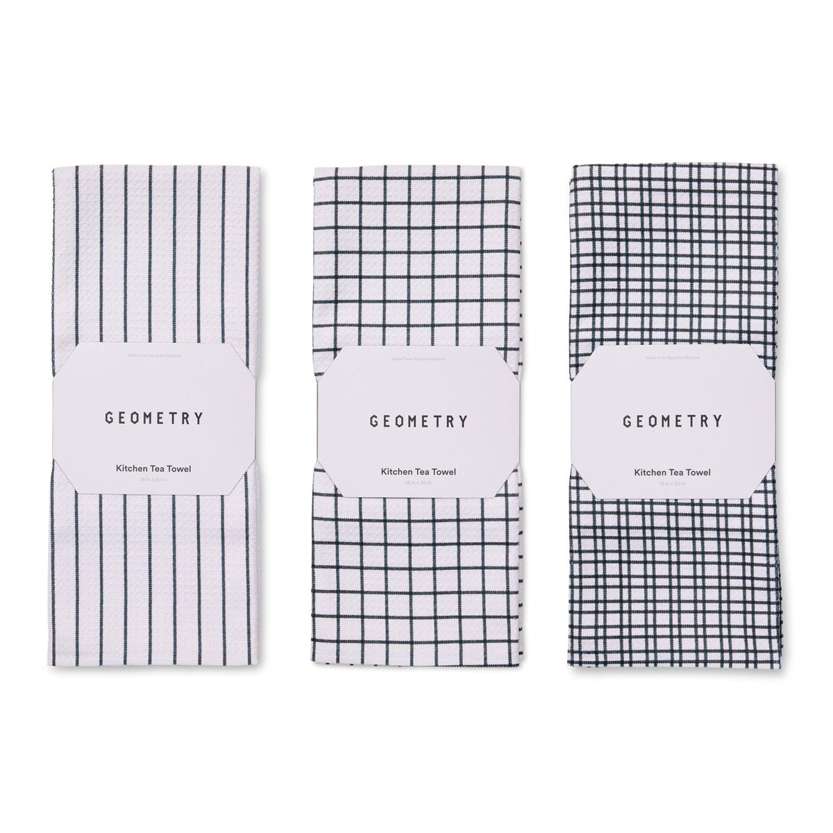 GEOMETRY Kitchen Tea Towels - Quick Dry Microfiber Dish Towels for Kitchen Every Bloom, 18" x 30" 2 Pack
