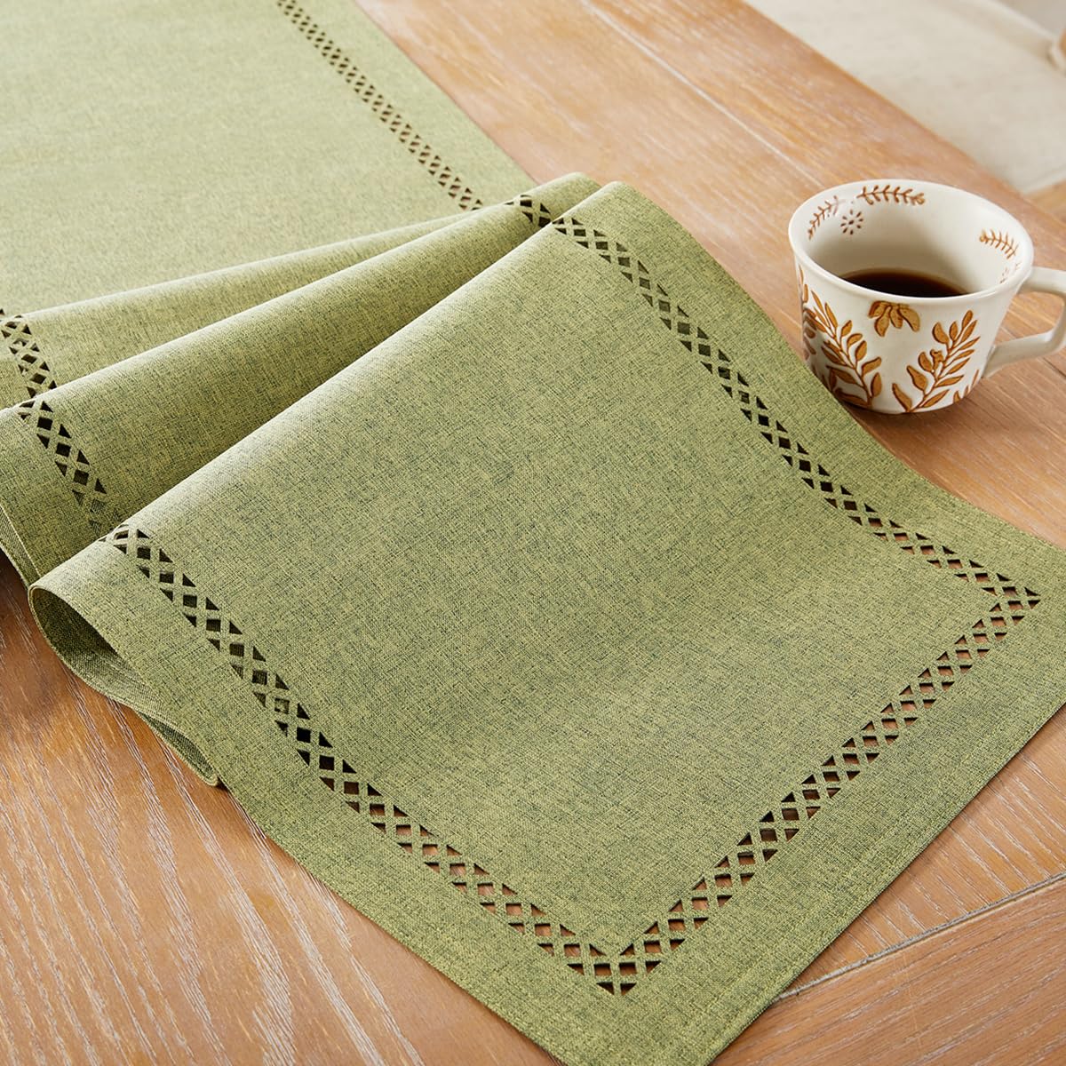 Orange Burlap Place Mats, Fall Placemats Set of 4, 12 x 18 Inch