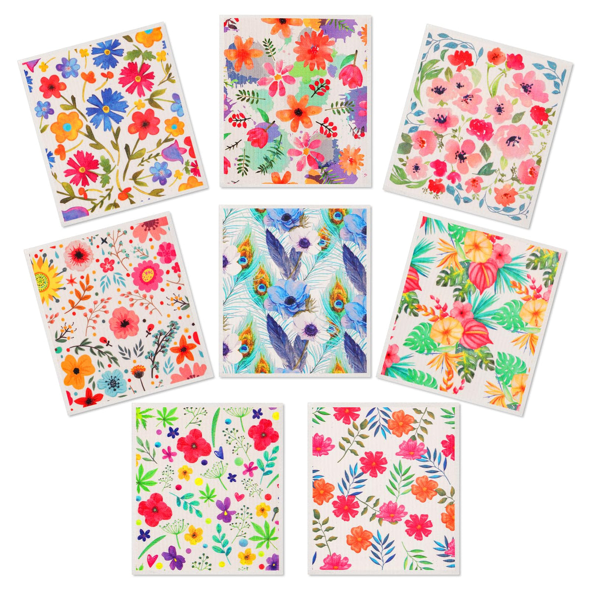 Lucomb Swedish Dish Cloths for Kitchen | 6-Pack Super Absorbent Washable Cleaning Cloths Reusable Paper Towels| Quick-Drying Sponge Wipes No Odor for Party Home Housewarming Kitchen Cleaning