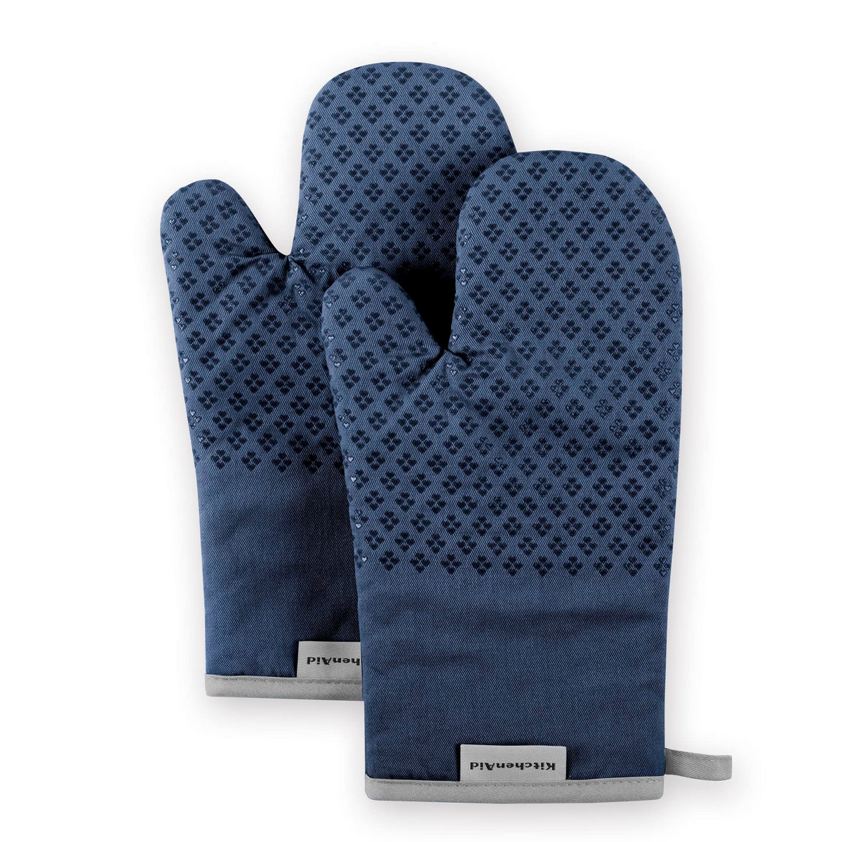 KitchenAid Asteroid Oven Mitt Set, 7"x12.5", Fog Blue, 2 Piece