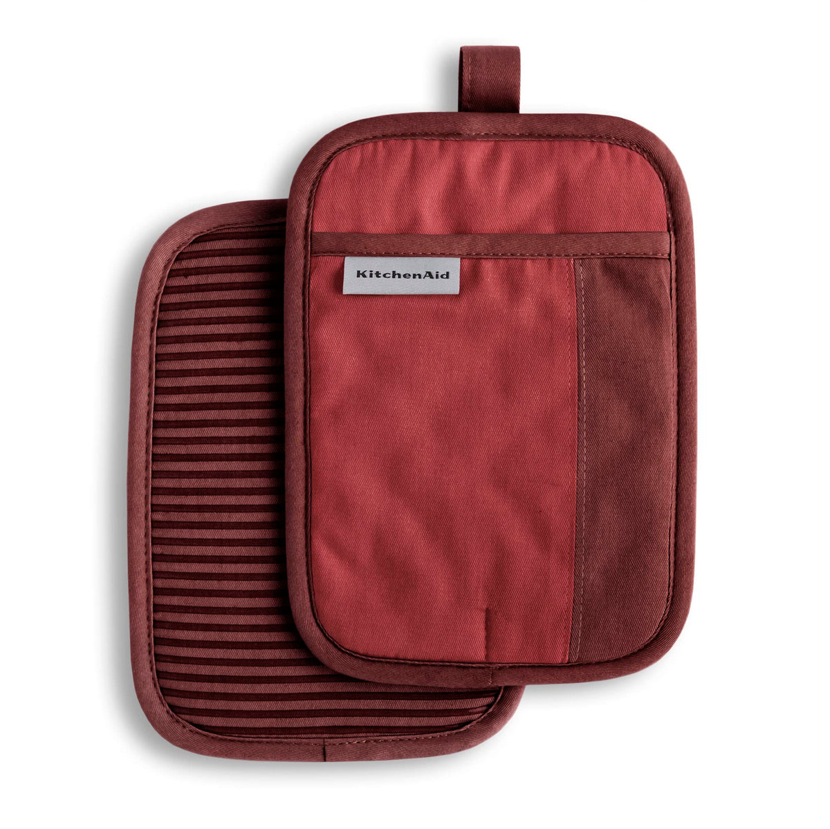 KitchenAid Beacon Two-Tone Non-Slip Pot Holder Set, Majestic Yellow, 7"x10", 2 Piece