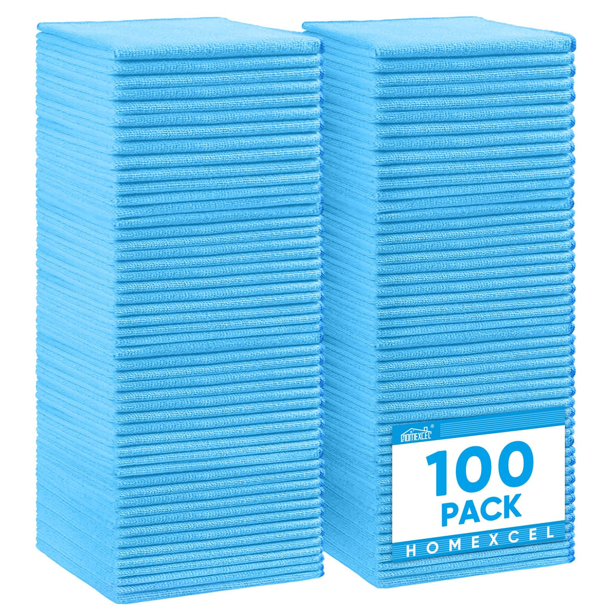 HOMEXCEL Microfiber Cleaning Cloth, Kitchen Towels 12 Pack, Lint Free, Scratch-Free, Highly Absorbent, Reusable Dish Towels for Kitchen and Household