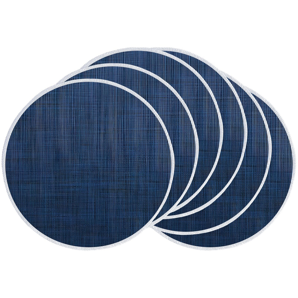 Beige Placemats Set of 4, 15 Inch Round for Kitchen & Dining Room