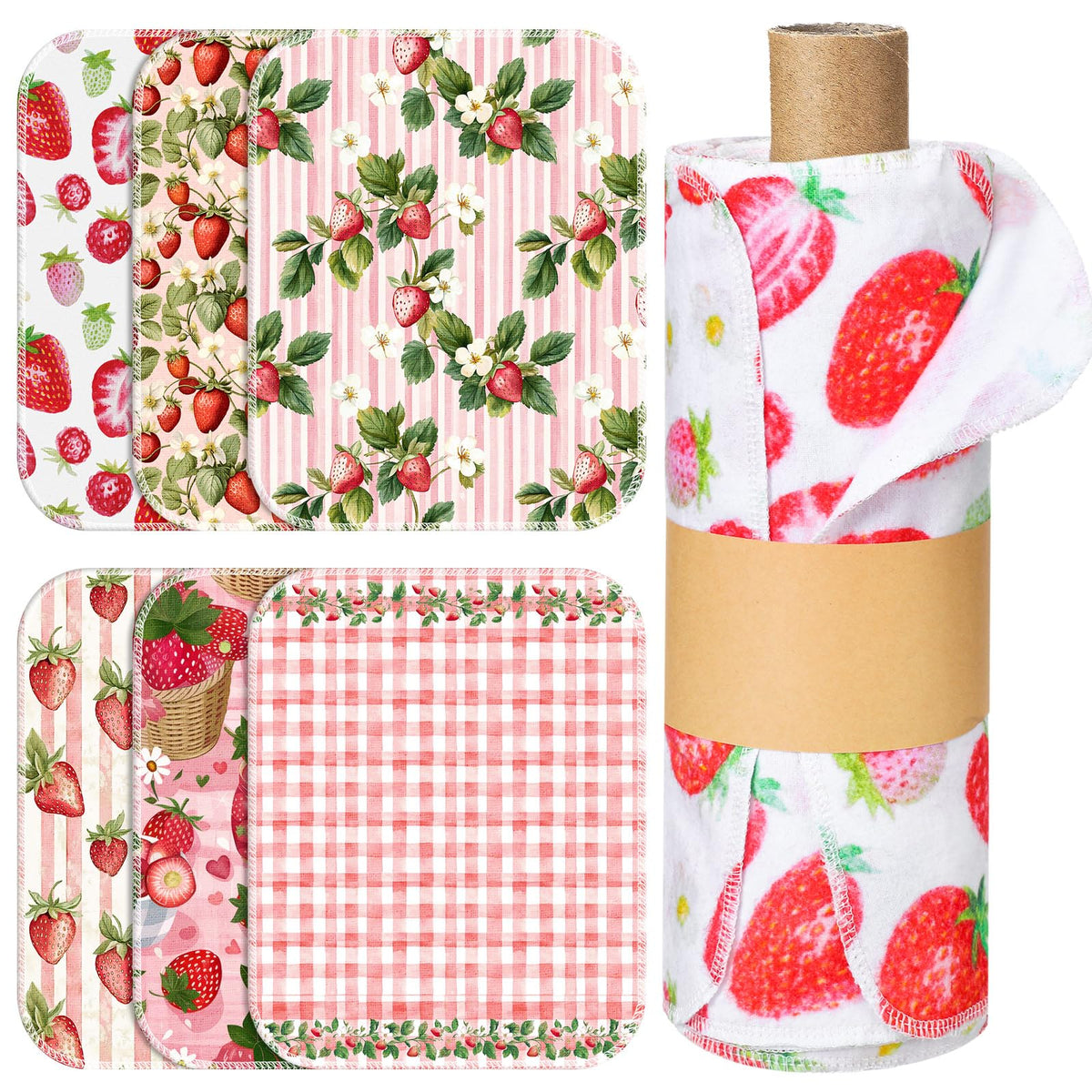 36 Pack Reusable Kitchen Cloths Cotton Towels, Hydrangea