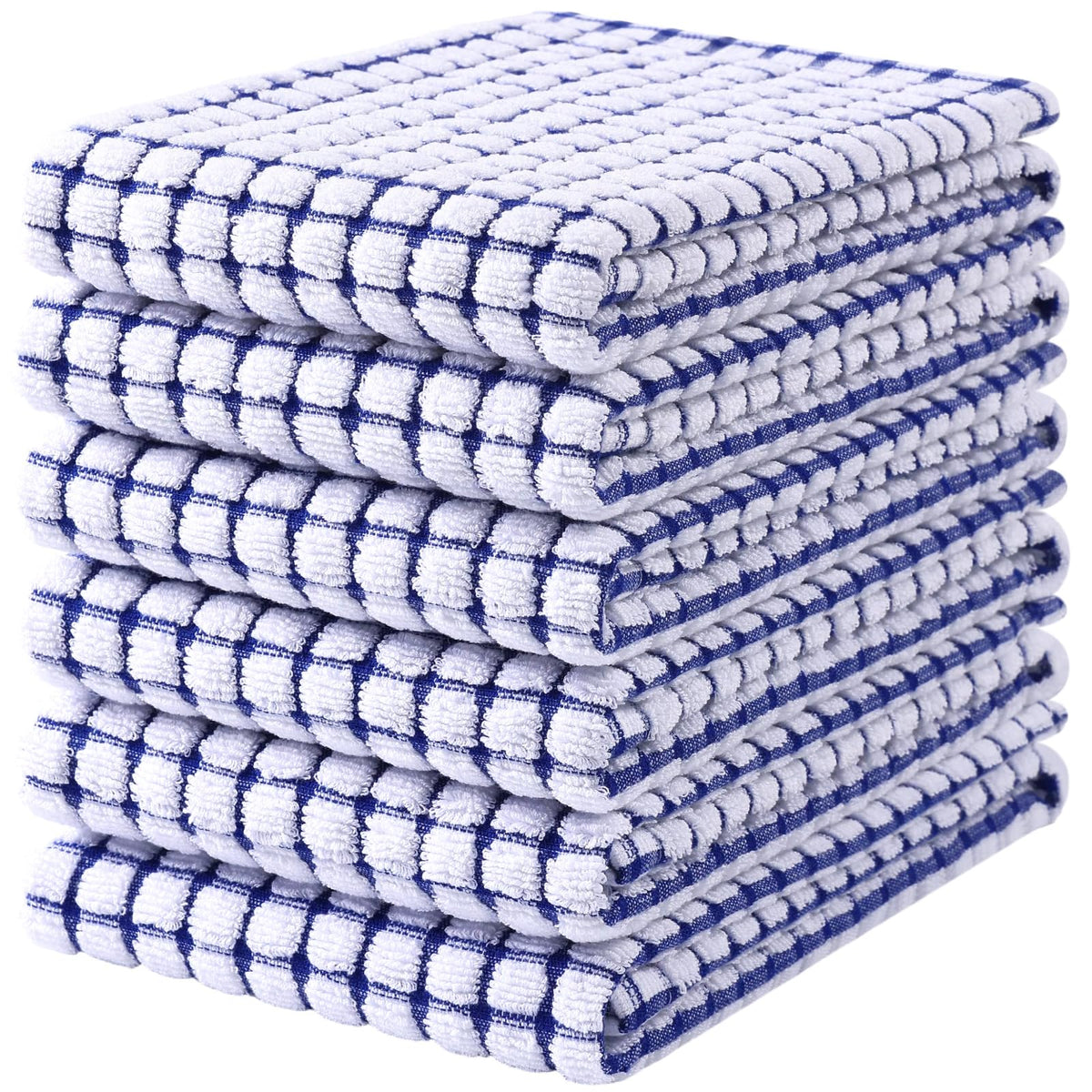 Mordimy Cotton 6 Pack Terry Kitchen Towels, 16 x 25 Inches