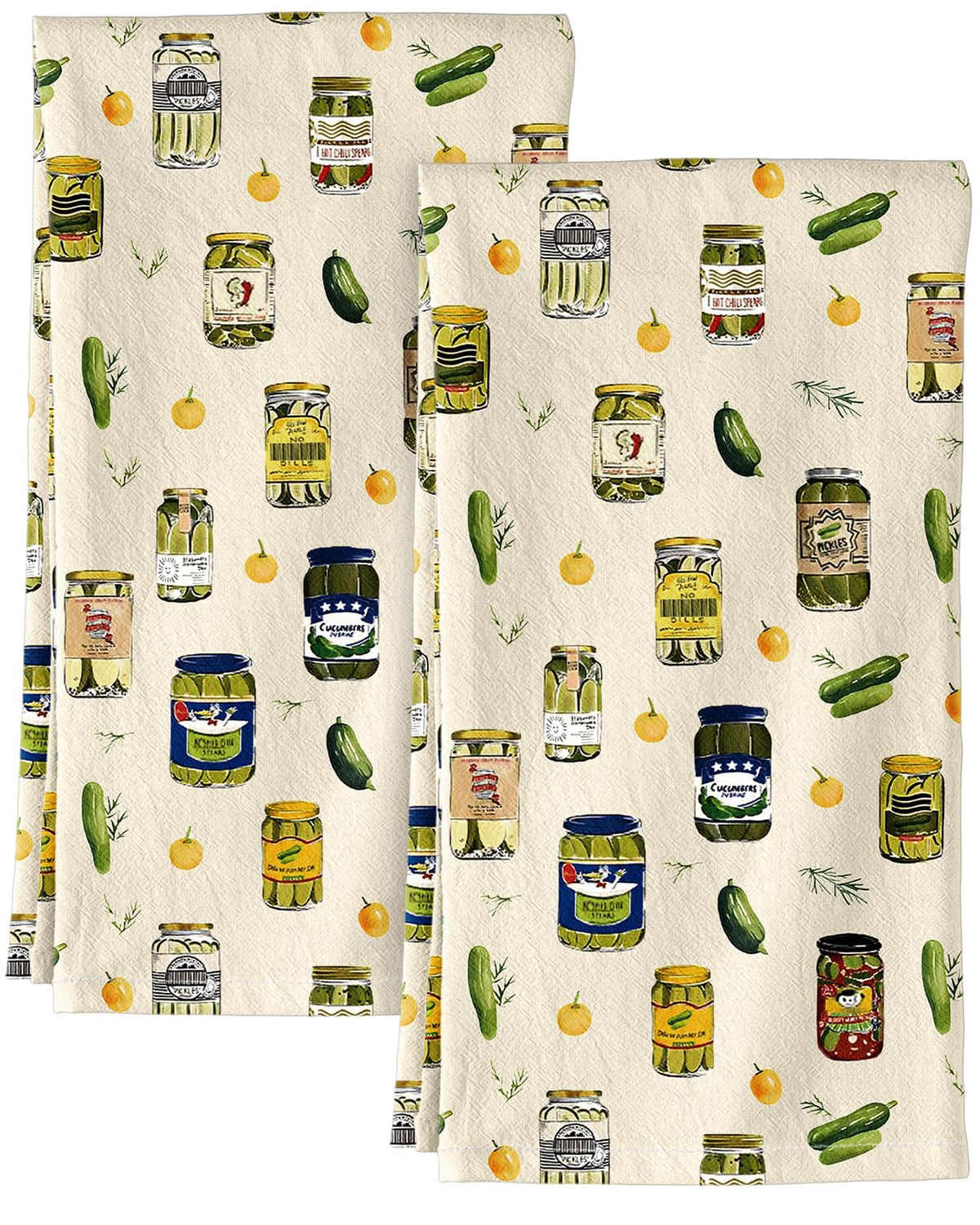 Miss Adola 150GSM Flour Sack Kitchen Towels Set of 2, Vintage Flower