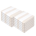 Rust Stripe Dish Towels, 5 Pack, 100% Cotton, Super Absorbent and Quick Dry, Multi Pin Striped Kitchen Towel Set, Durable Wash Cloths for Kitchen Use, Cleaning & Drying Dishes