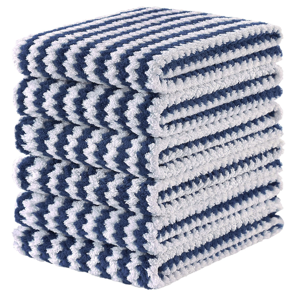 Homaxy 12 Pack Coral Velvet Dish Cloths, 10 x 10 inches, Dark Grey