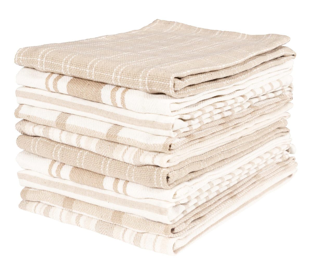 KAF Home Assorted Flat Kitchen Towels - Set of 10, 18 x 28 Inch (Navy)