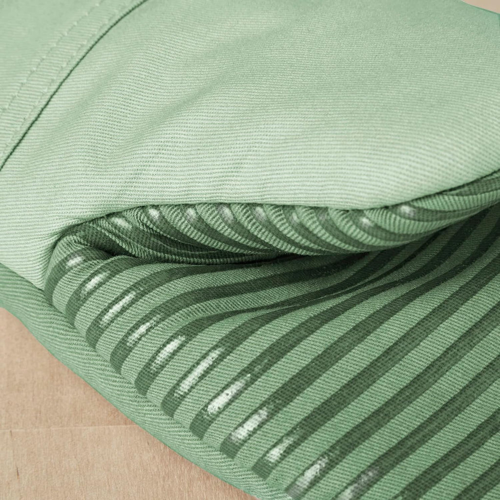 KitchenAid Beacon Two-Tone Non-Slip Oven Mitt Set, Pistachio/Graphite Green, 5.75"x13", 2 Piece