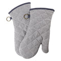 Yarn Dyed Oven Mitts 1 Pair， 100% Cotton Heat Resistant 470 Degree
