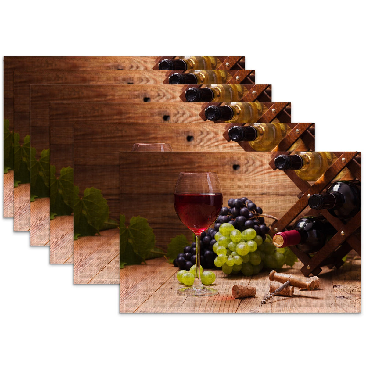 Placemats Set of 6,White Gold Marble Linen Table Mats Abstract Heat Resistant Place Mats Washable Dining Table Mats for Indoor Outdoor Kitchen Decor Easy Clean 12 x 18 Inch