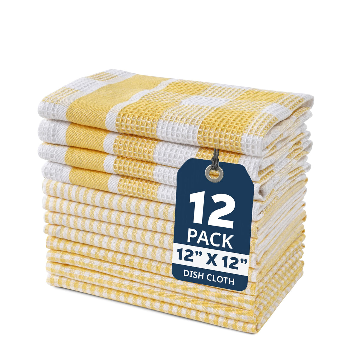 LANE LINEN Dish Towels for Kitchen 100% Cotton Tightly Woven 6 Pack - Olive