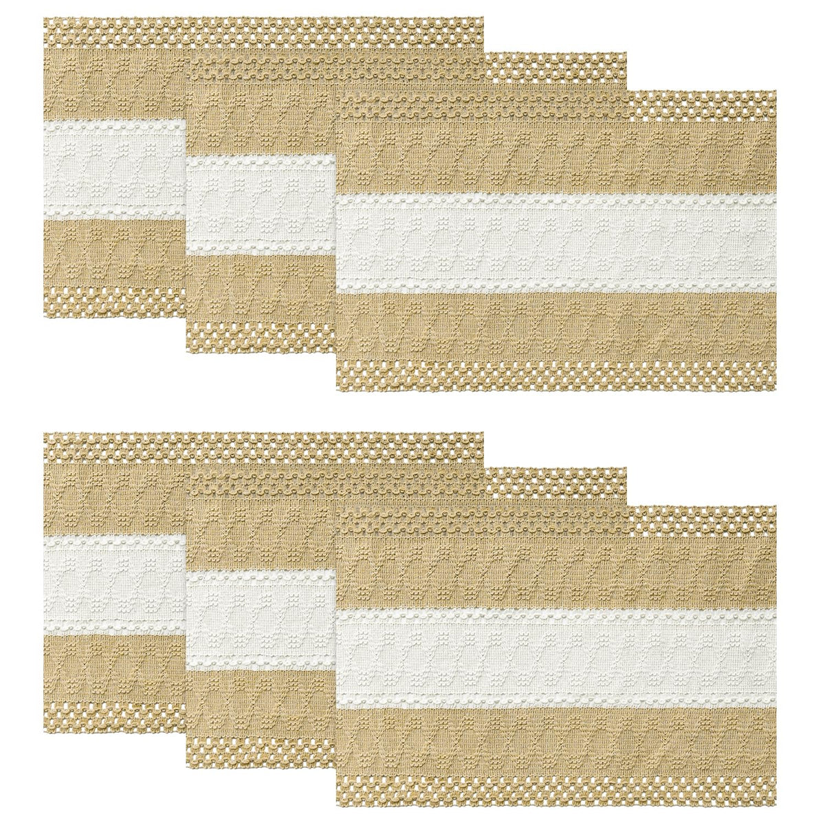 Artoid Mode Dark Blue Rustic Farmhouse Placemats Set of 4-12x18 Inch