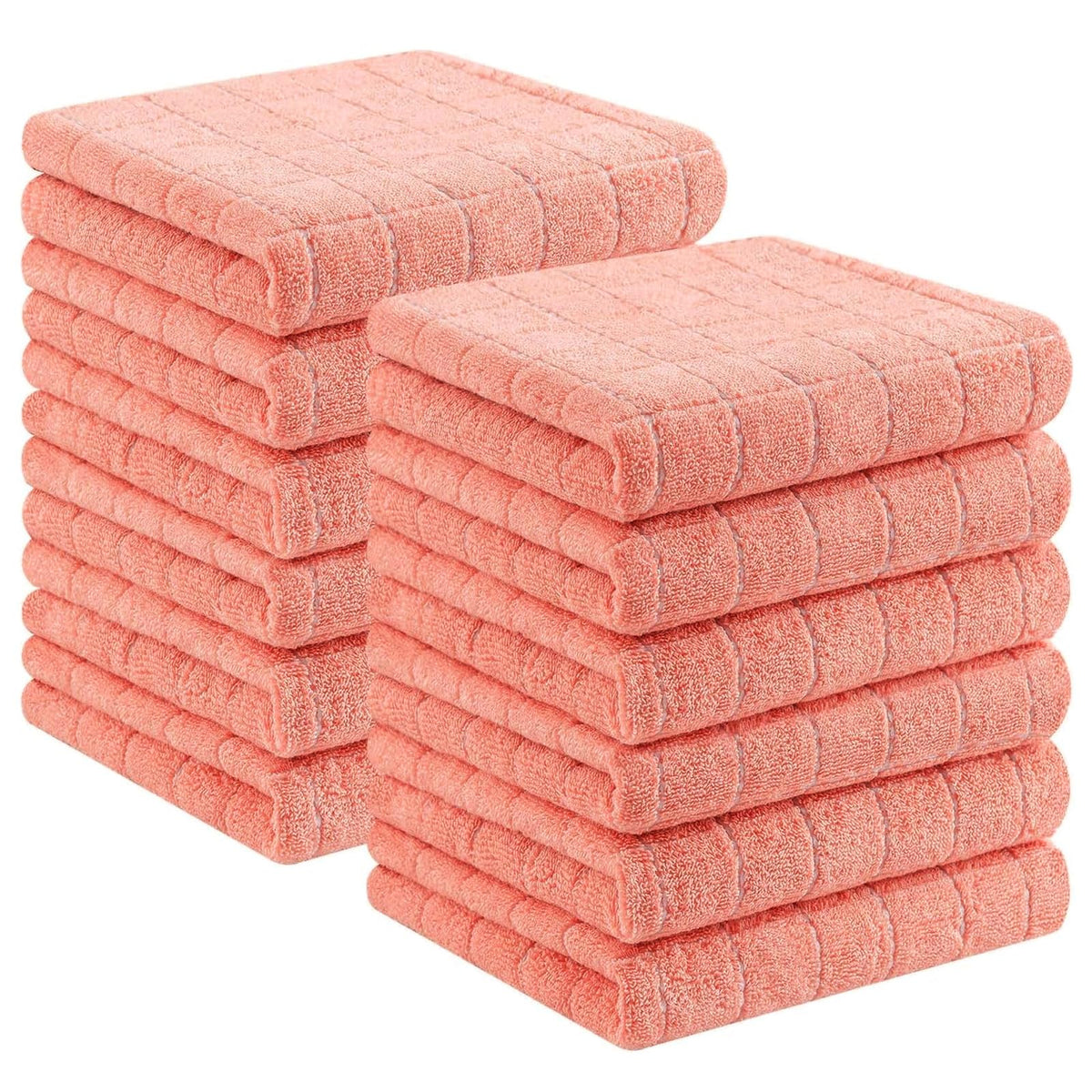 Homaxy 100% Cotton Terry Kitchen Towels, 4 Pack, Black