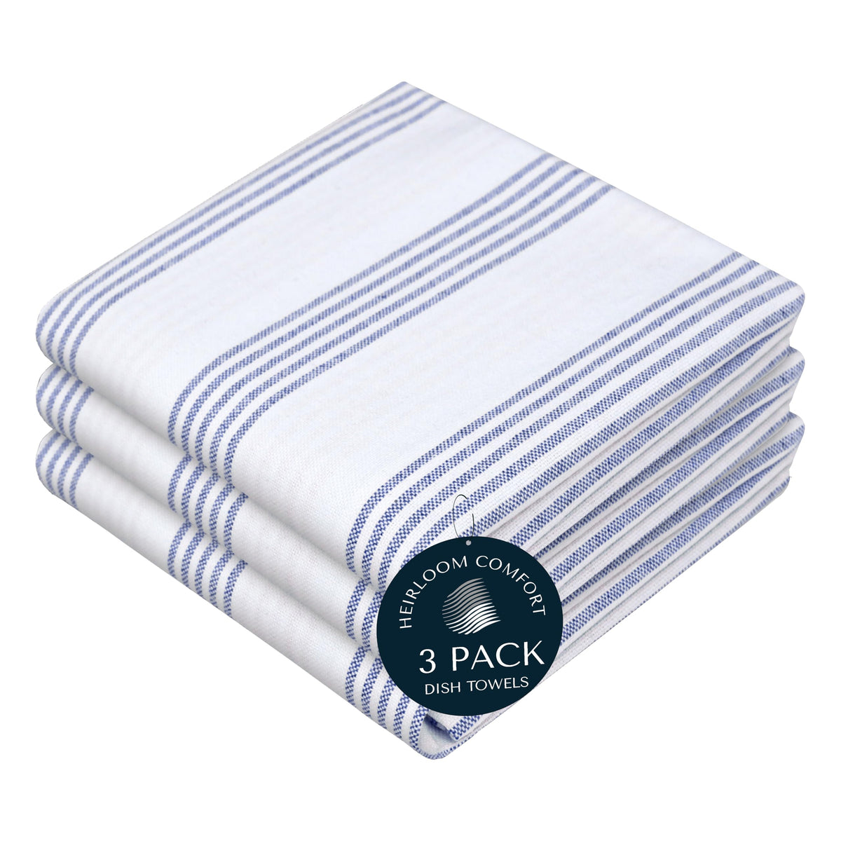 Rust Stripe Dish Towels, 5 Pack, 100% Cotton, Super Absorbent and Quick Dry, Multi Pin Striped Kitchen Towel Set, Durable Wash Cloths for Kitchen Use, Cleaning & Drying Dishes