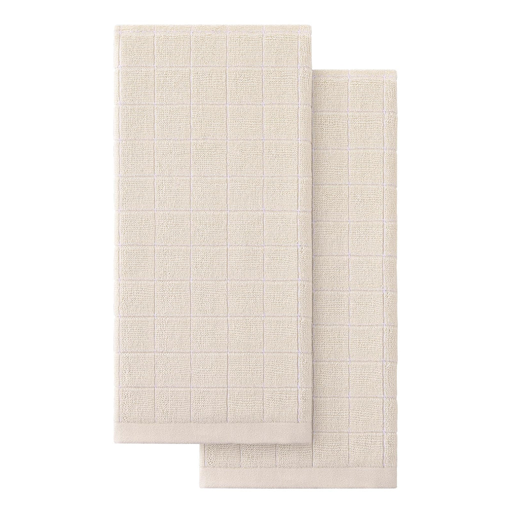 Homaxy 100% Cotton Terry Kitchen Towels, 2 Pack, Black