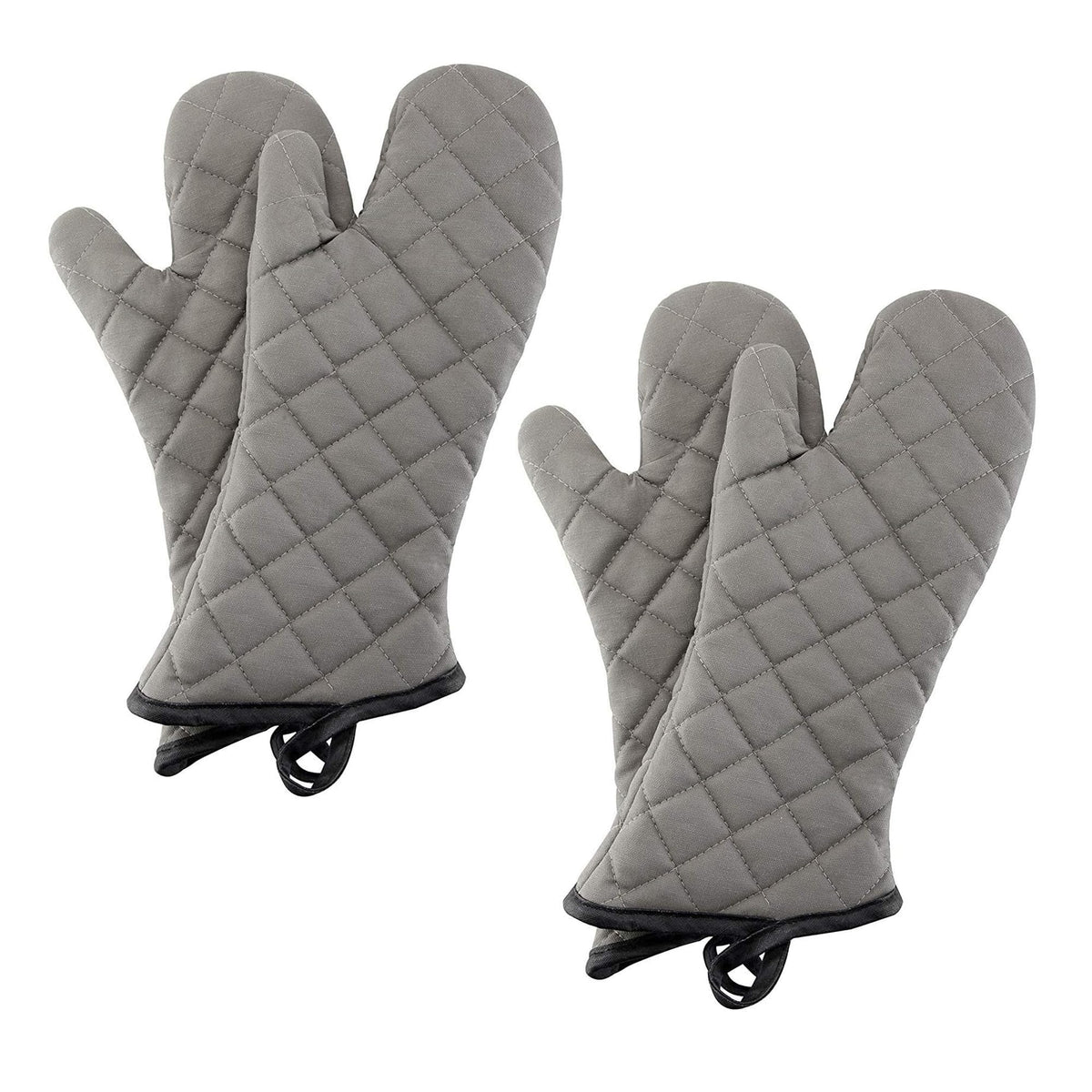 ARCLIBER Grey 13" Quilted Oven Mitts 1 Pair Flame Heat Resistant