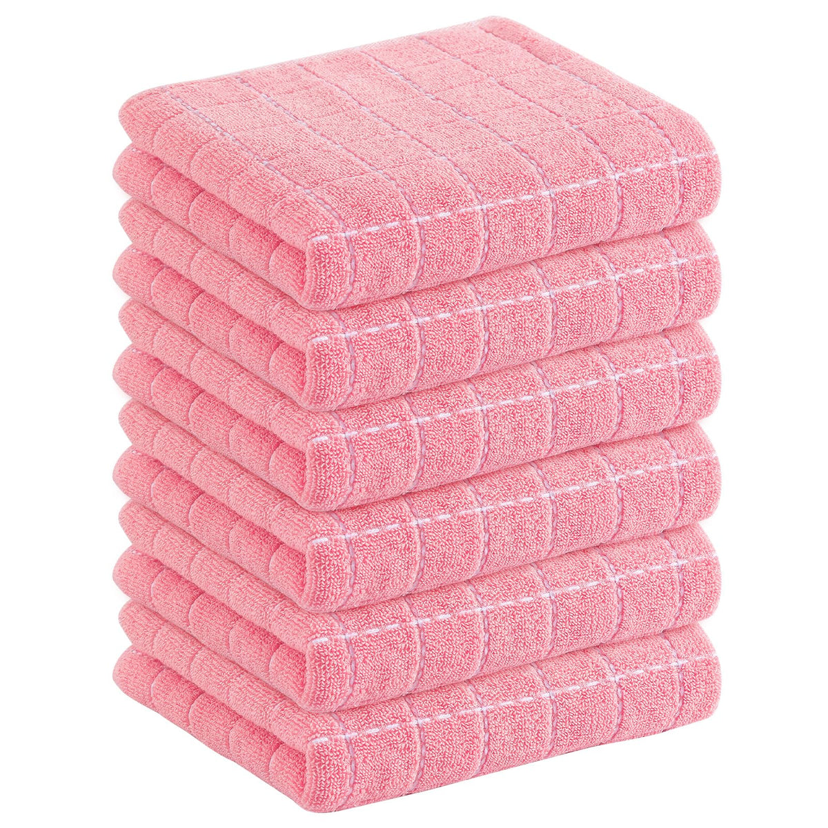Homaxy 100% Cotton Terry Kitchen Towels, 4 Pack, Black