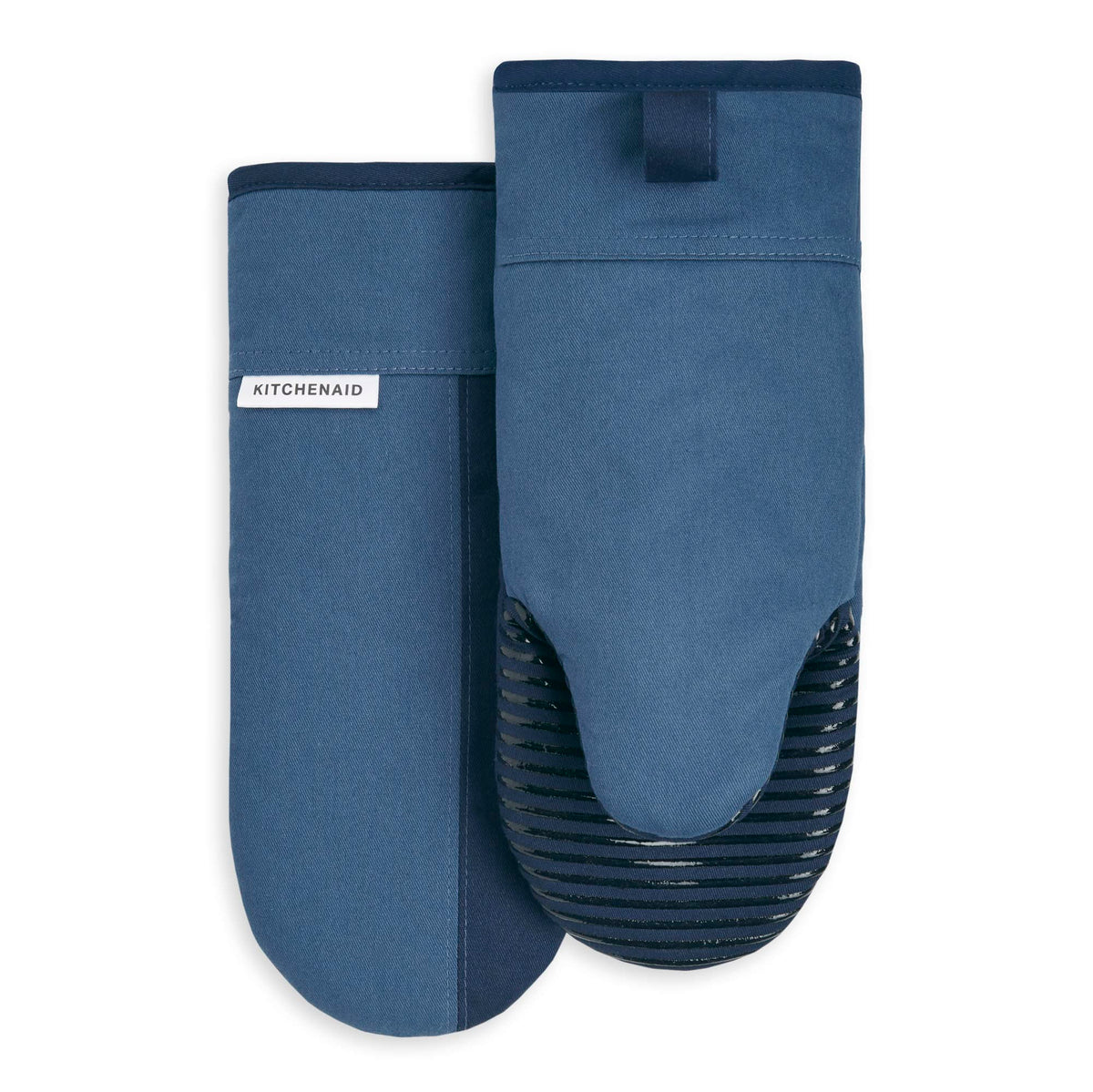 KitchenAid Beacon Two-Tone Non-Slip Oven Mitt Set, Passion Red/Bordeaux, 5.75"x13", 2 Piece