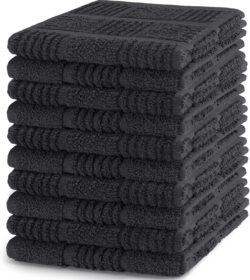 DecorRack 100% Cotton Dish Cloths 12x12 in, Mint (Pack of 10)