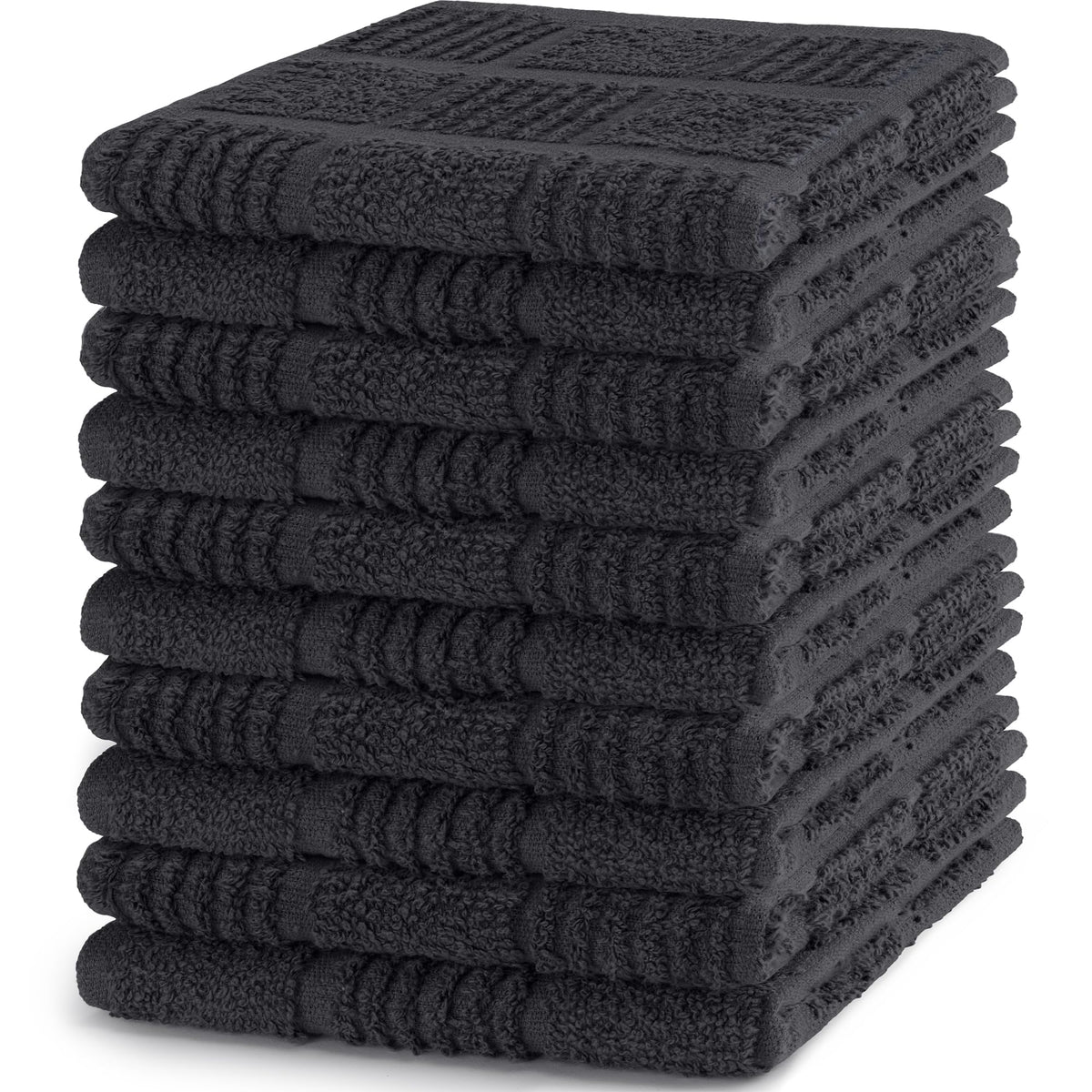 DecorRack 100% Cotton Dish Cloths 12x12 in, Mint (Pack of 10)