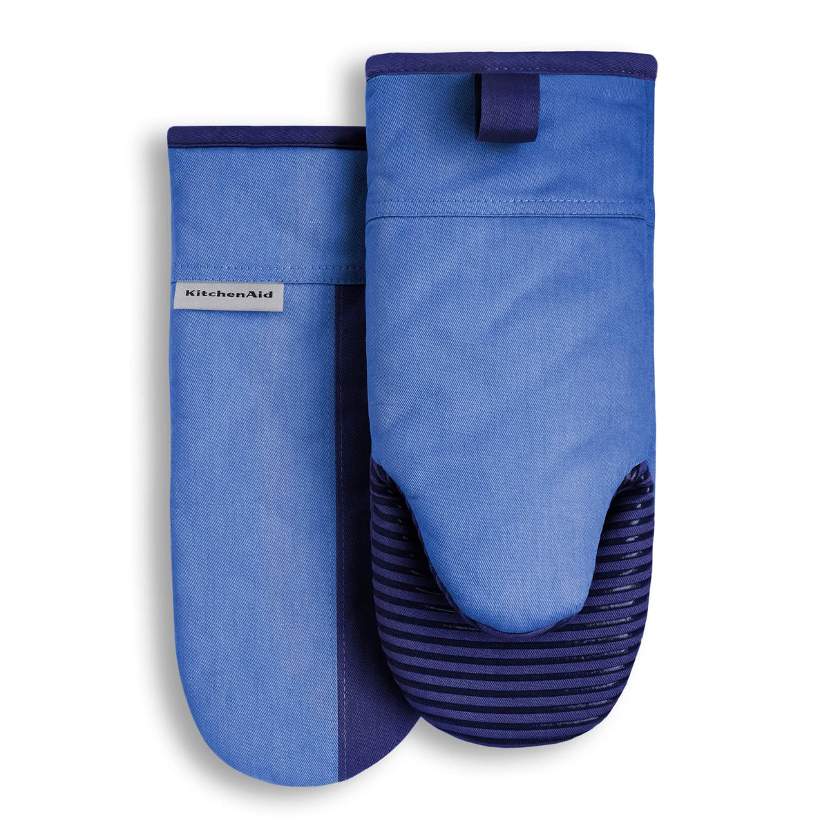 KitchenAid Beacon Two-Tone Non-Slip Oven Mitt Set, Passion Red/Bordeaux, 5.75"x13", 2 Piece