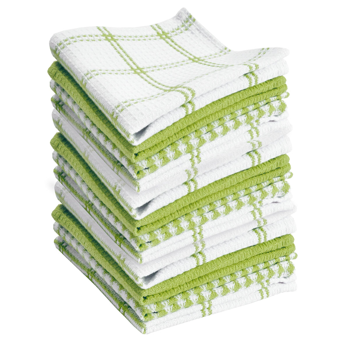 T-Fal Premium Waffle Dish Cloths: Highly Absorbent, Super Soft Long Lasting - 100% Cotton, 12"x13" Towel for Cleaning & Drying, (4-Pack), Sand