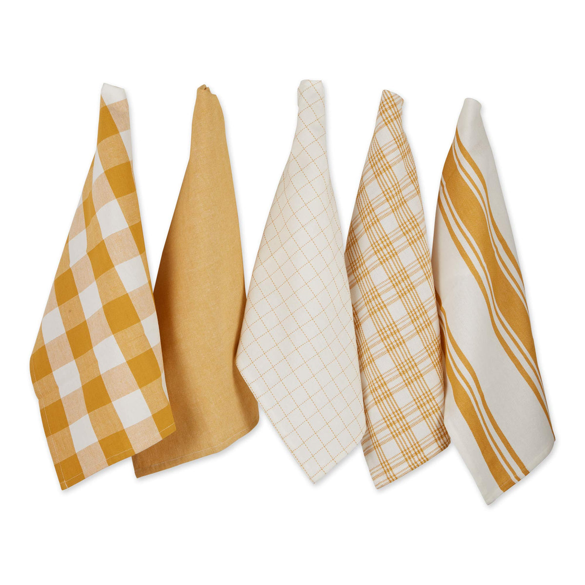 DII Basic Kitchen Large Cotton Dishtowel Set of 5, 18x28, Gray
