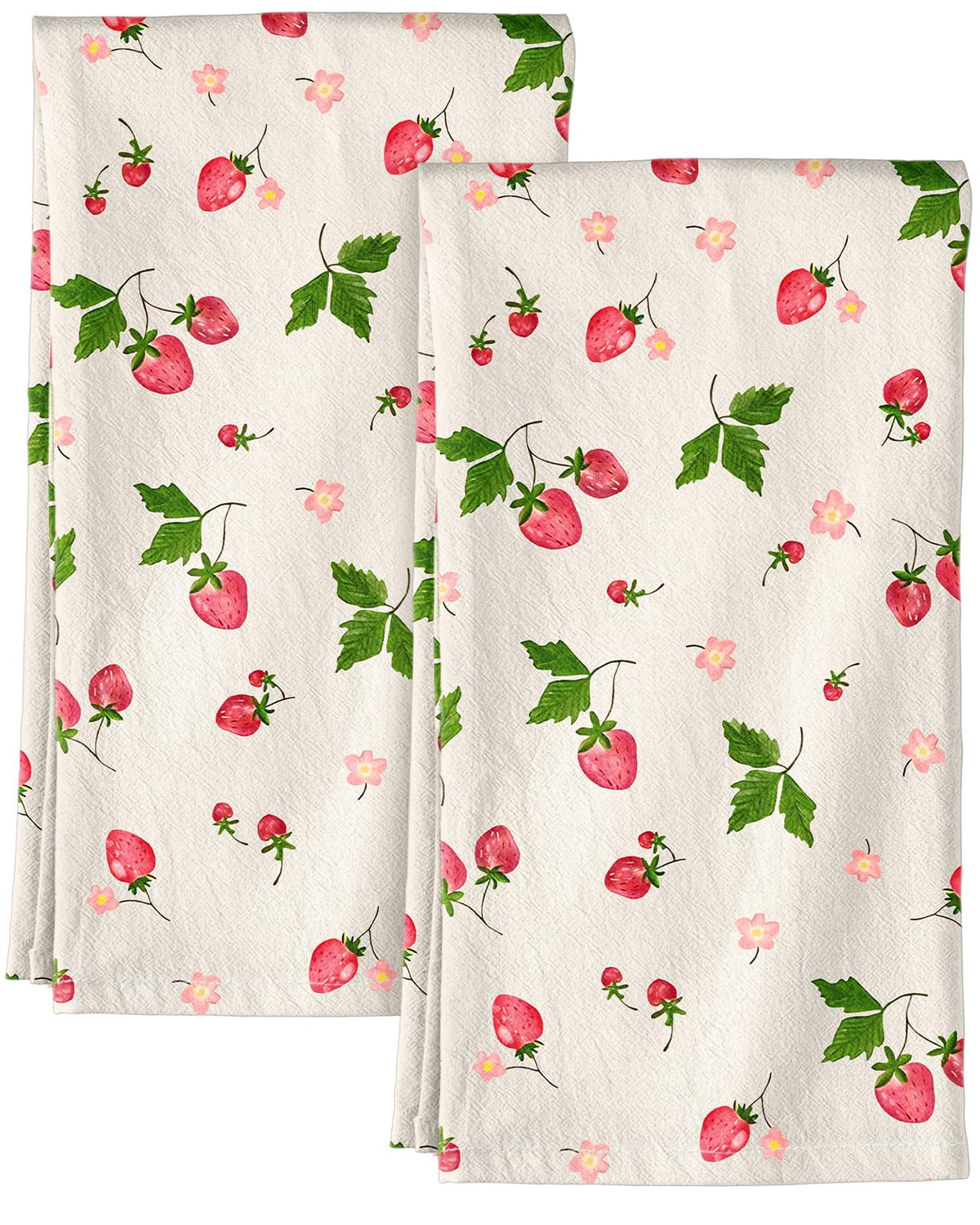 Miss Adola 150GSM Flour Sack Kitchen Towels Set of 2, Vintage Flower