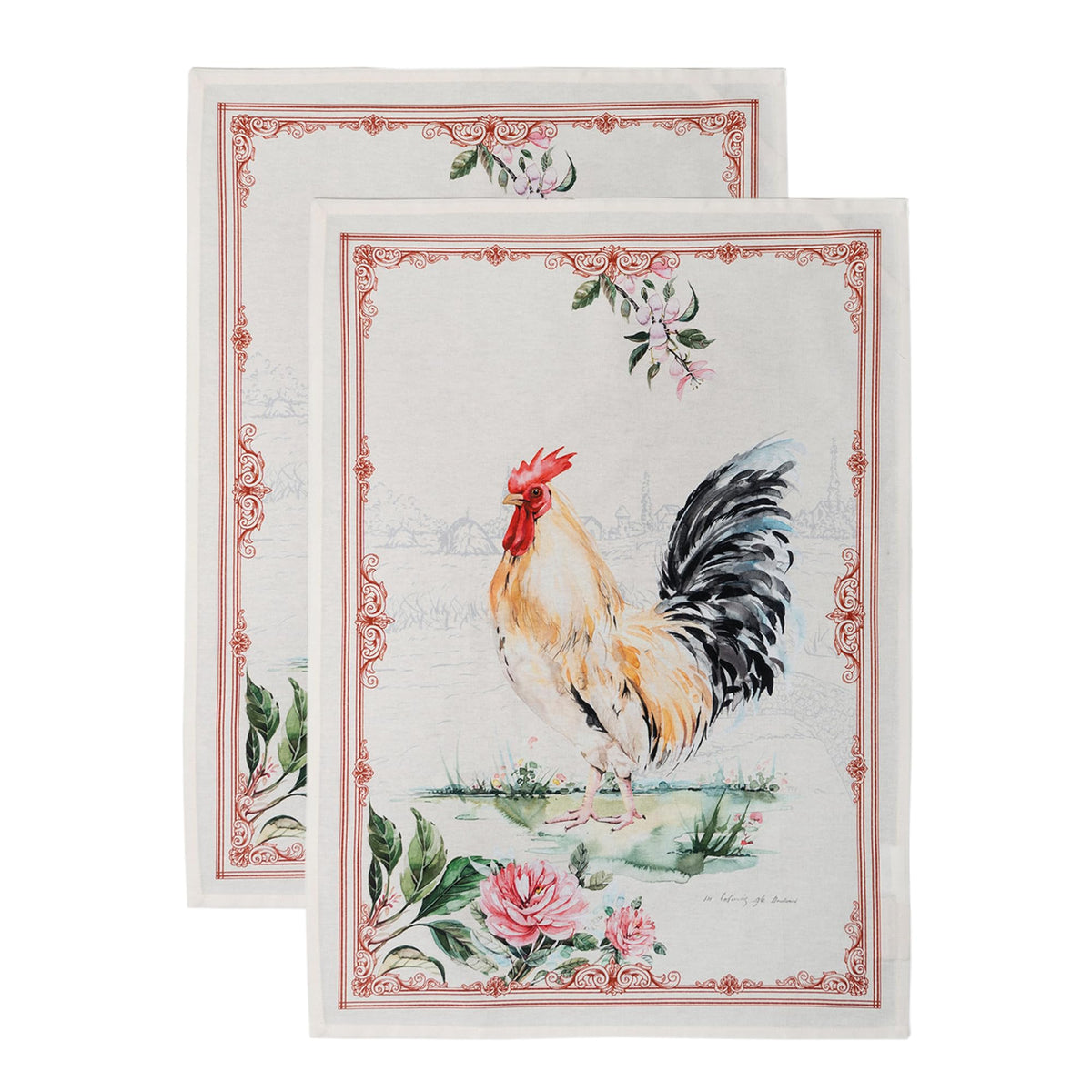 Maison d' Hermine Kitchen Towels Set of 3 Reusable 100% Cotton 27.50" x 20"
