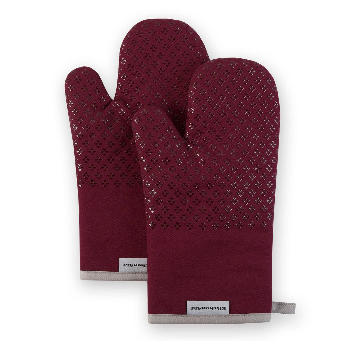 KitchenAid Asteroid Oven Mitt Set, 7"x12.5", Fog Blue, 2 Piece