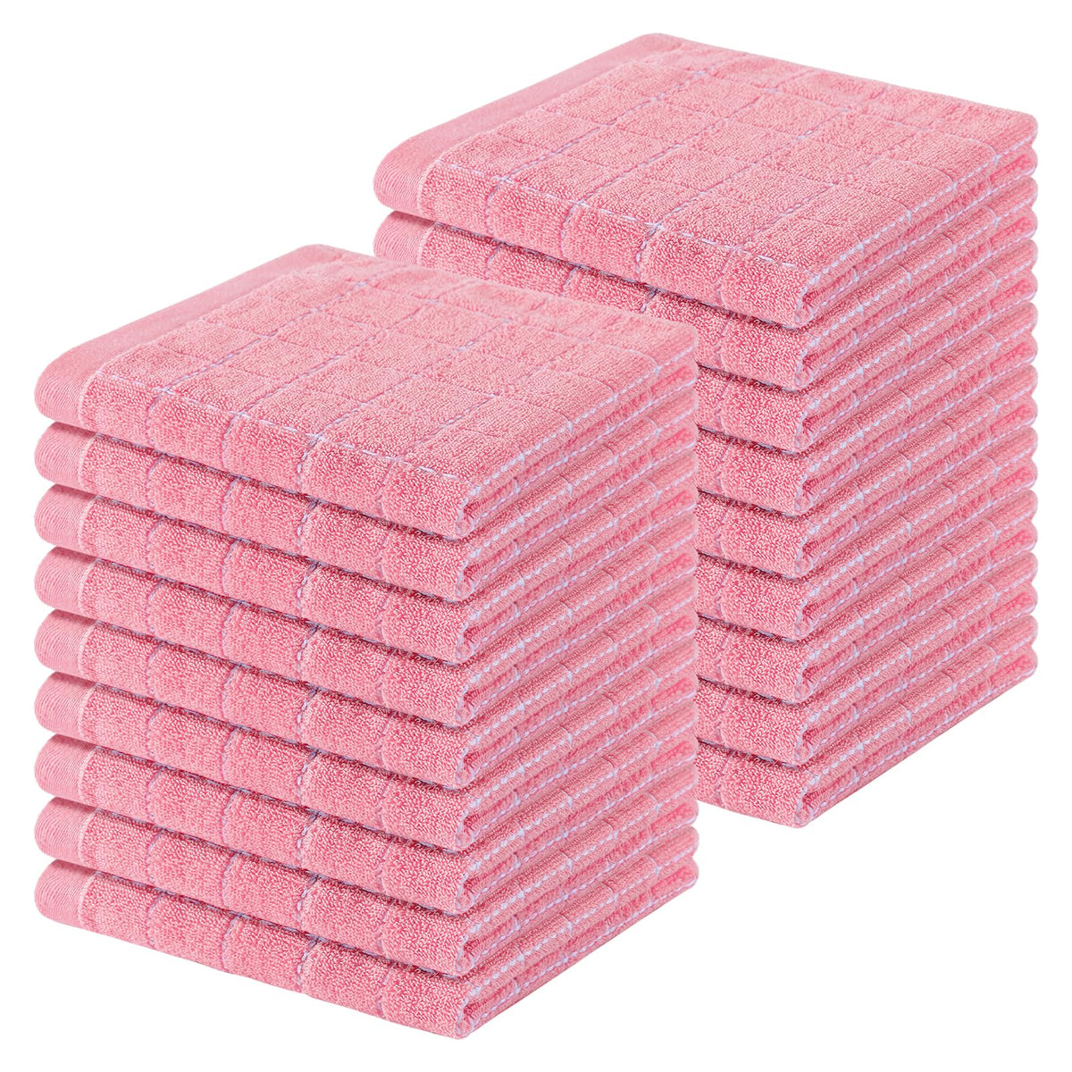 Homaxy 100% Cotton Terry Kitchen Towels, 4 Pack, Black