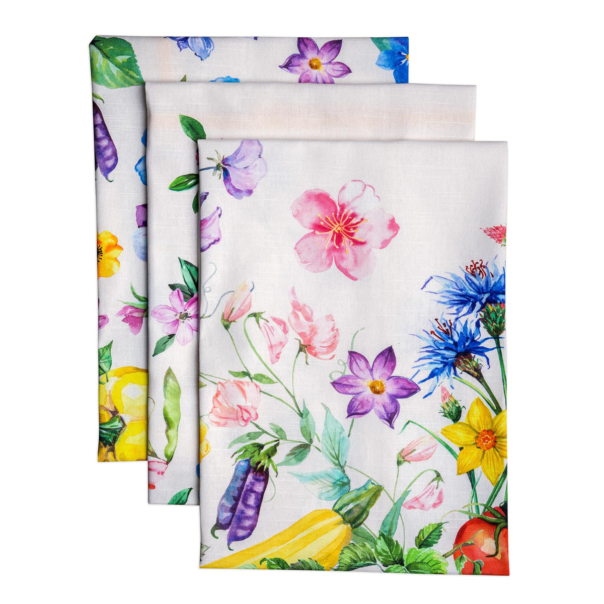 Maison d' Hermine Kitchen Towels Set of 3 Reusable 100% Cotton 27.50" x 20"