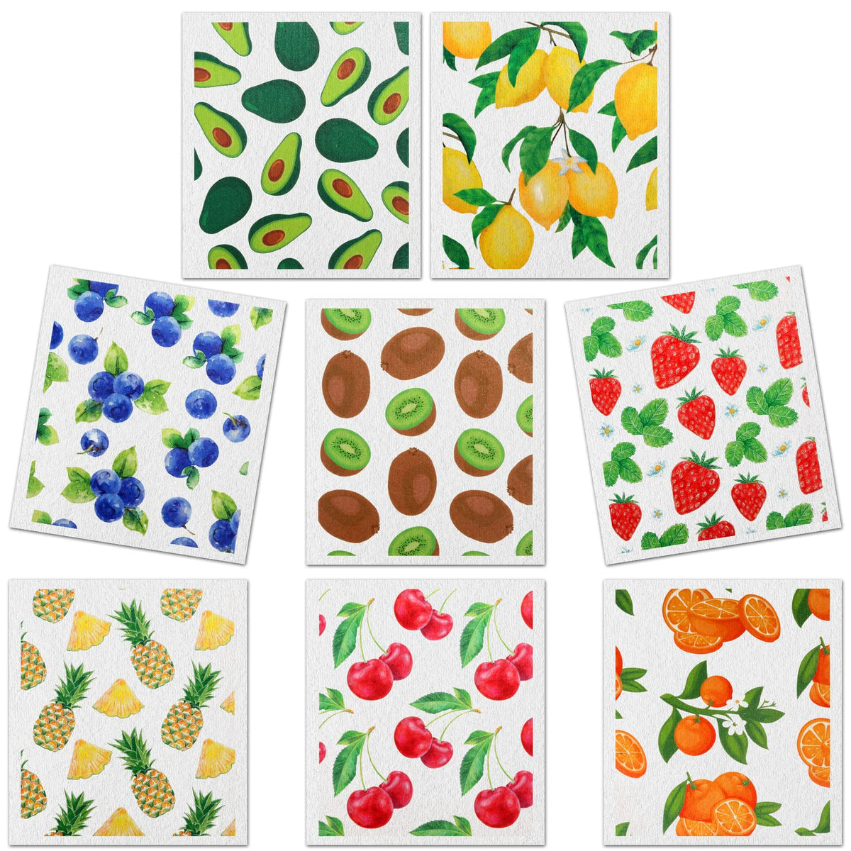Lucomb Swedish Dish Cloths for Kitchen | 6-Pack Super Absorbent Washable Cleaning Cloths Reusable Paper Towels| Quick-Drying Sponge Wipes No Odor for Party Home Housewarming Kitchen Cleaning