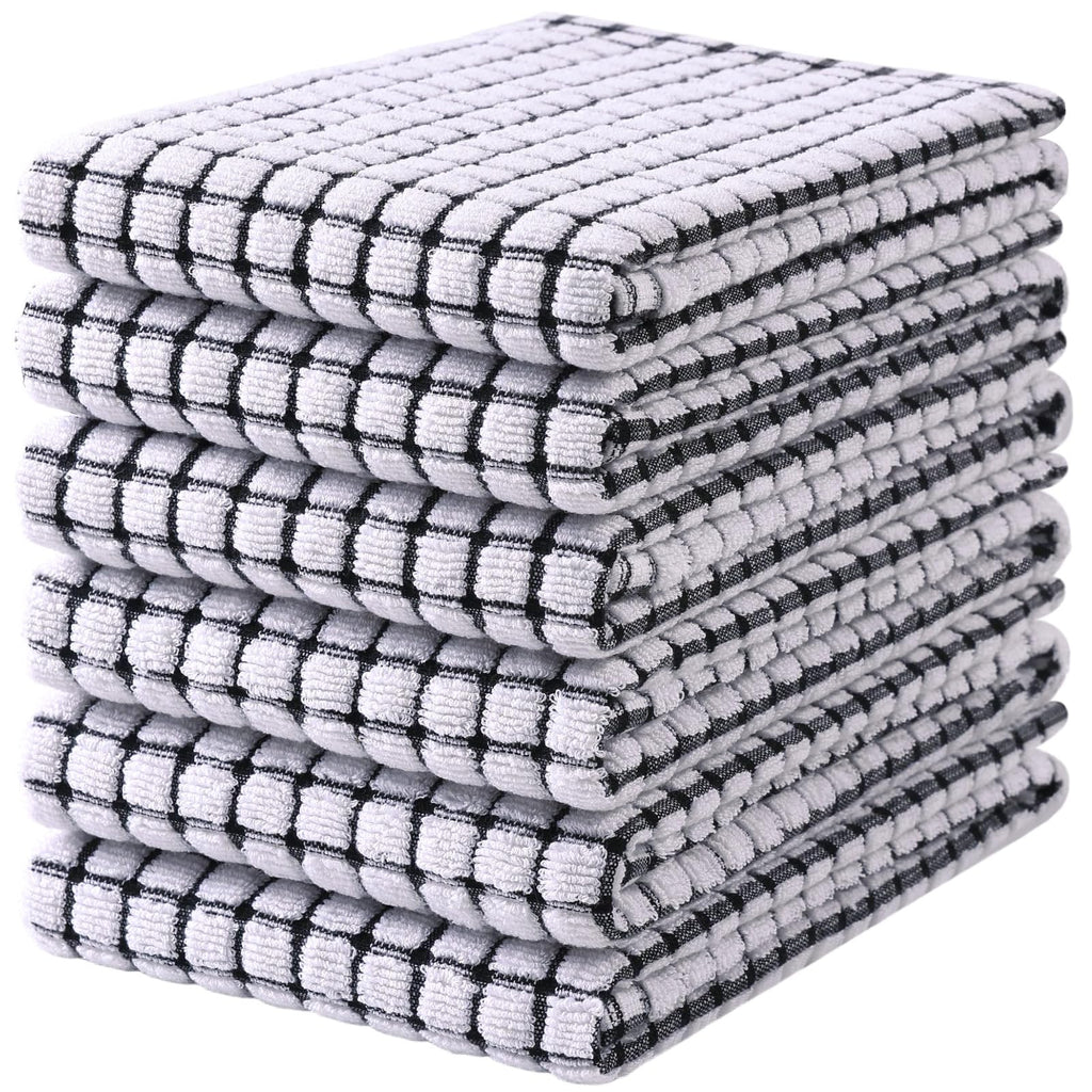 Mordimy Cotton 6 Pack Terry Kitchen Towels, 16 x 25 Inches