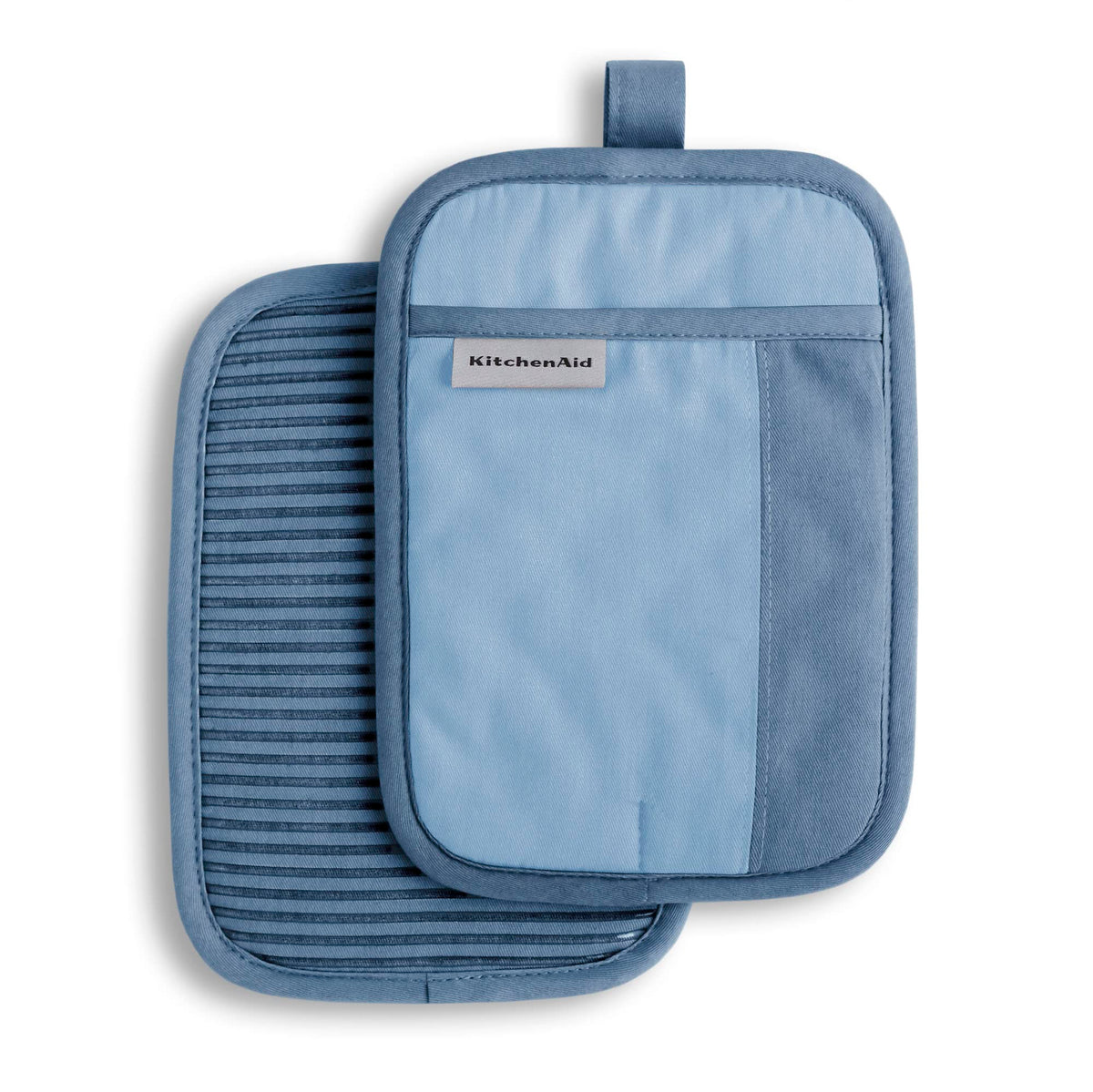 KitchenAid Beacon Two-Tone Non-Slip Pot Holder Set, Majestic Yellow, 7"x10", 2 Piece