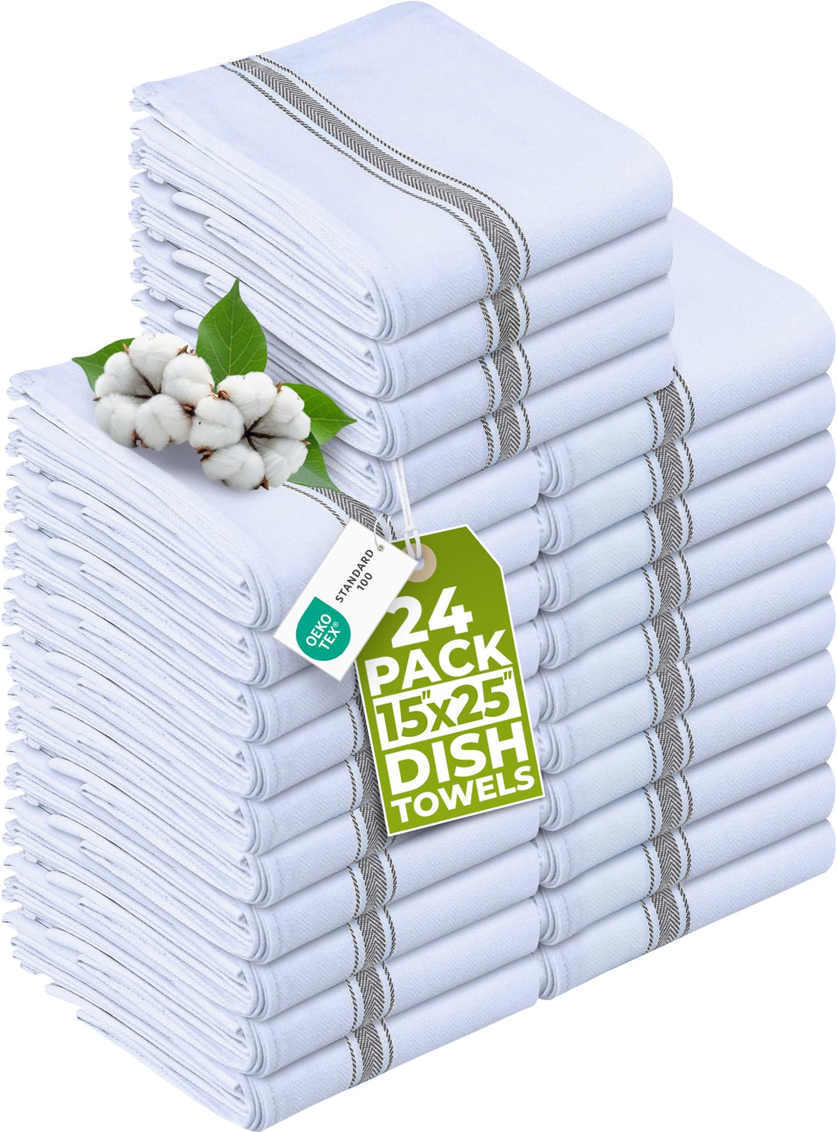 Utopia Towels Blue Dish Towels [12 Pack - 15 x 25 in] 100% Ring Spun Cotton