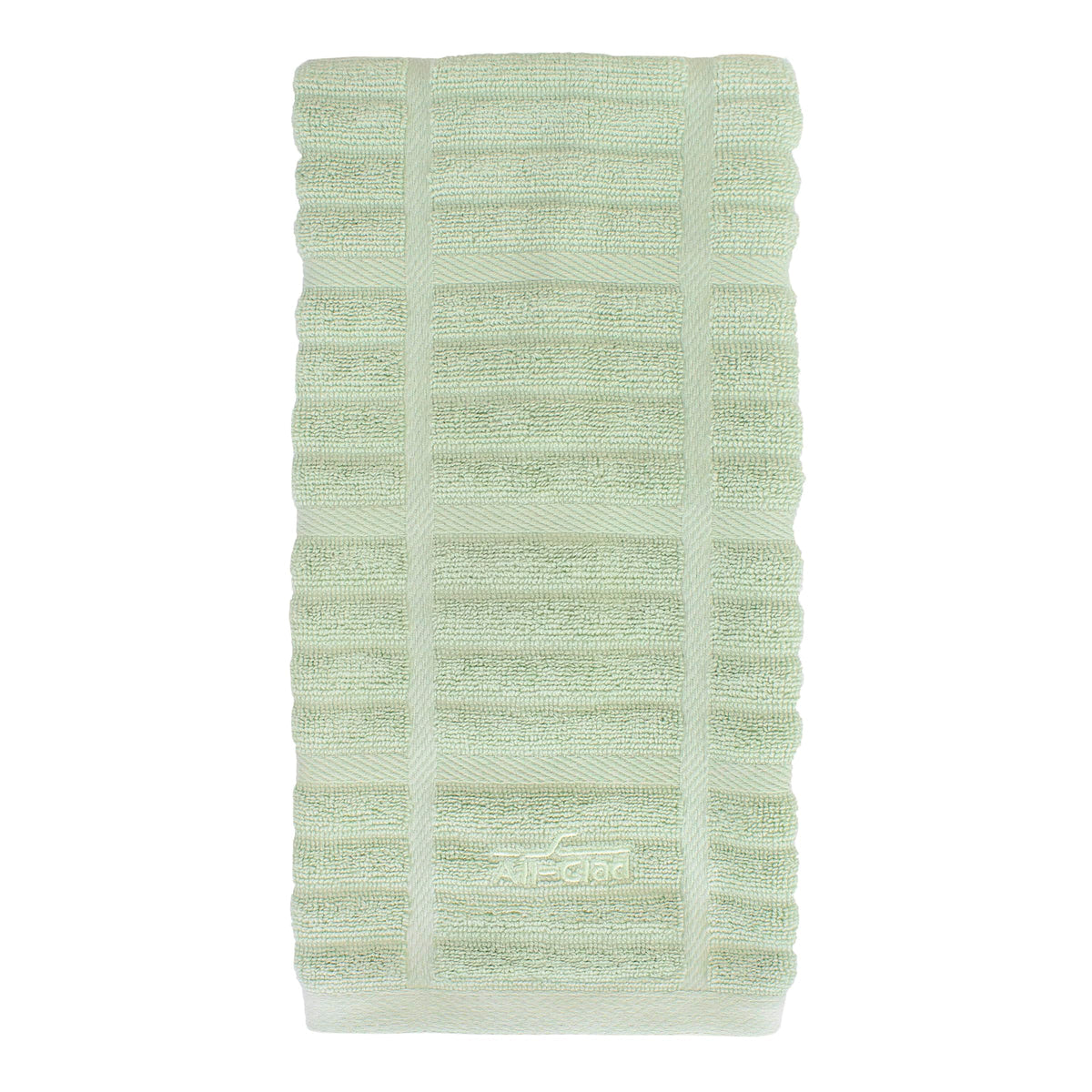 All-Clad Checked Kitchen Towel: Highly Absorbent, Super Soft Long Lasting - 100% Cotton, 17"x30" Tea Towel for Cleaning & Drying Dishes, Pans, Glassware, or Countertops, (1-Pack), Rainfall